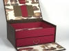 Space for two utensils and booklet on upper flap
